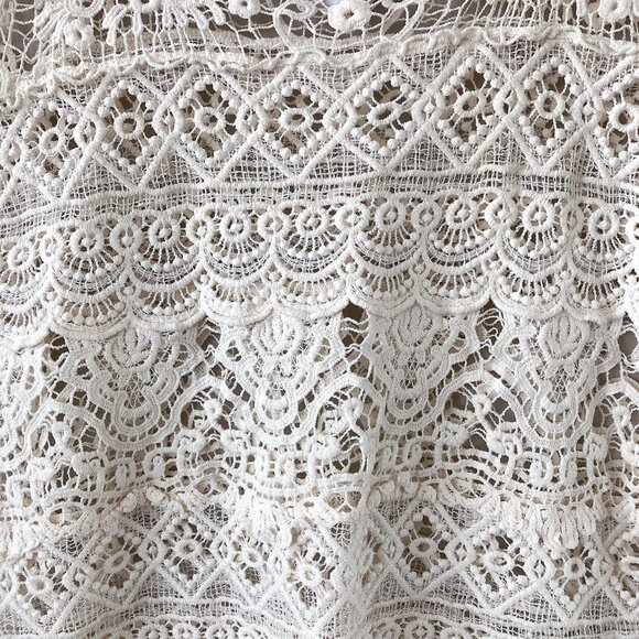 Solitaire knit cream tank top blouse medium - Picture 6 of 15